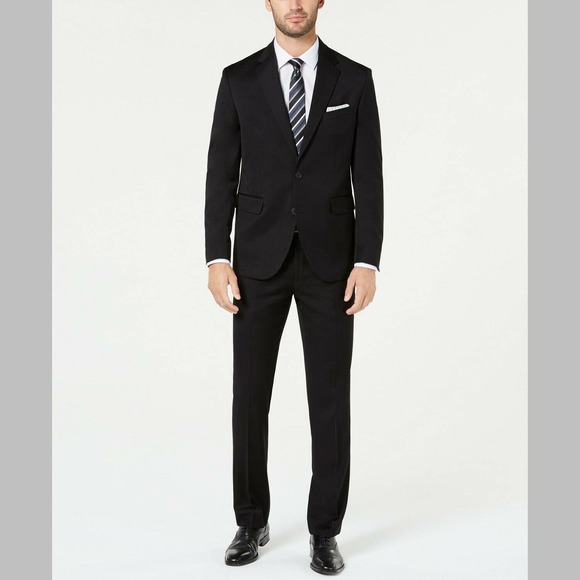 Dockers Men's Classic-Fit Black Suit Blazer Jacket - Picture 3 of 12